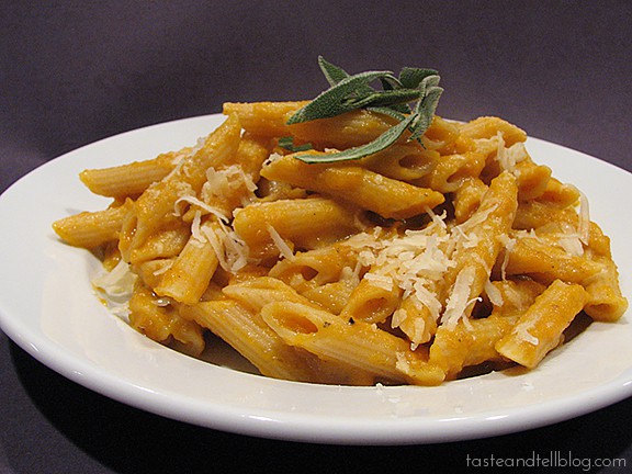 Penne Wise Pumpkin Pasta | www.tasteandtellblog.com