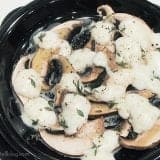 Cookbook of the Month Recipe – Sliced Mushrooms with Melted Mozzarella and Thyme