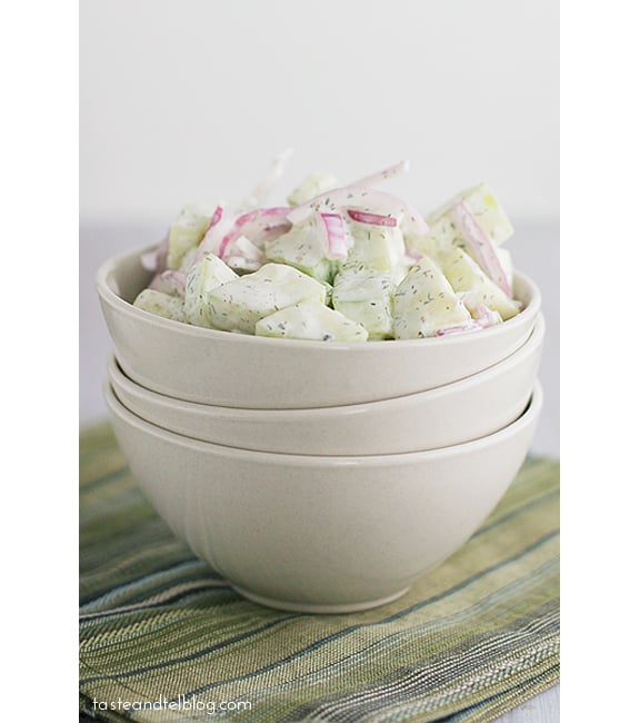 Cucumber Red Onion Salad | www.tasteandtellblog.com Cucumber Red Onion Salad | www.tasteandtellblog.com