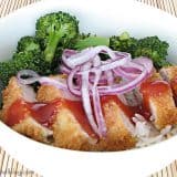 Sweet and Sour Pork Rice Bowl | www.tasteandtellblog.com