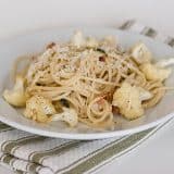 Pasta with Bacon and Cauliflower