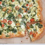 Artichoke, Tomato and Spinach Pizza | www.tasteandtellblog.com