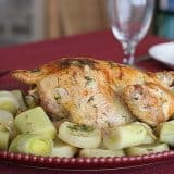 Cookbook of the Month Recipe – Roast Dill-Scented Chicken with Leeks and Potatoes