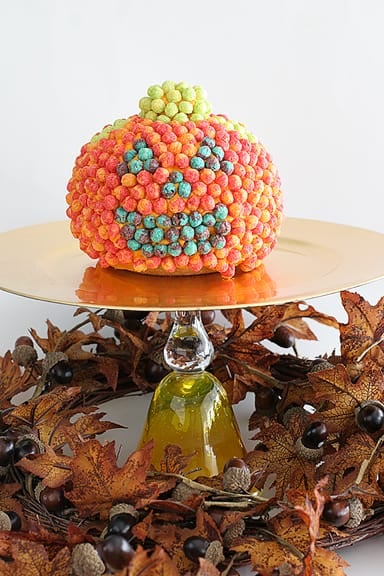Trix-y Jack-o-Lantern Cake | www.tasteandtellblog.com