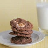 Chocolate, Peanut Butter and Marshmallow Pudding Cookies | www.tasteandtellblog.com