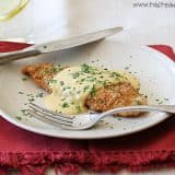 Pretzel Chicken with Mustard-Cheddar Sauce
