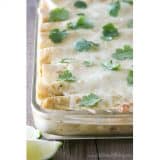 Cookbook of the Month Recipe: Chicken, Black Bean & Zucchini Enchiladas with Creamy Green Chile Sauce
