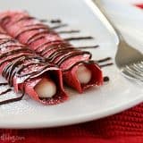 Red Velvet Crepes | www.tasteandtellblog.com #recipe #redvelvet