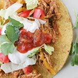 Slow Cooker Chicken Tostadas