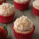 Strawberry Colada Cupcakes | www.tasteandtellblog.com
