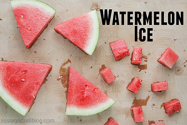 Ice Cubes Made from Watermelon
