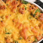 Broccoli, Cheddar & Ham Strata