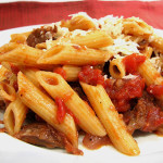 Cookbook of the Month Recipe – Pasta and Rustic Slow-Simmered Tomato Sauce with Meat
