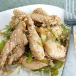 Stir-Fried Sesame Chicken and Leek