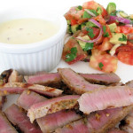 Mexican-Spiced Steak with Chipotle con Queso and Avocado Salad