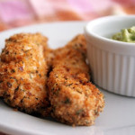 Cookbook of the Month Recipe – Chicken Fingers with Spicy Avocado Sauce