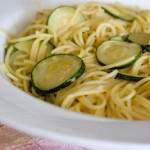 Zucchini Spaghetti with Safron Sauce