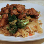 Sesame Chicken Thighs with Garlicky Broccoli