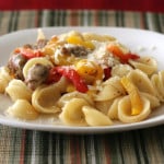 Orecchiette with Sausage and Roasted Peppers