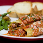 Mario Batali’s Stuffed Manicotti with Beef
