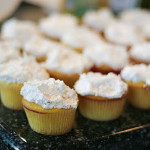 Lemon Pop Cupcakes with Pineapple Coconut Topping