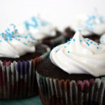 Devil’s Food Cupcakes with Fluffy Frosting
