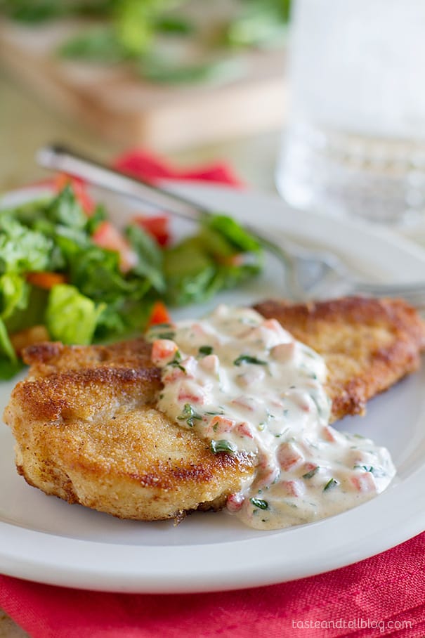 Chicken with Basil Cream Sauce Taste and Tell