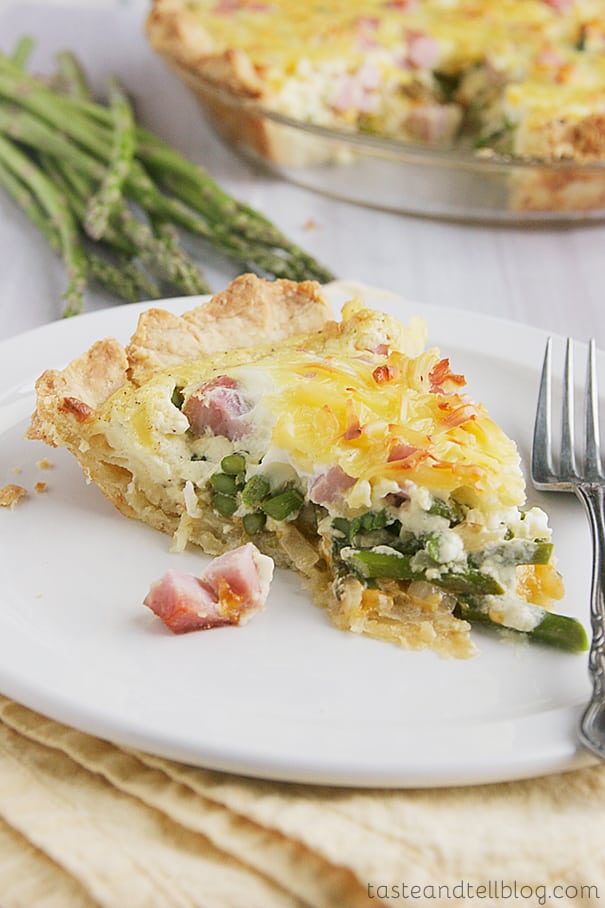 Ham and Asparagus Quiche | Taste and Tell