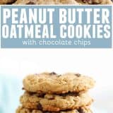Peanut Butter Oatmeal Cookies with Chocolate Chips
