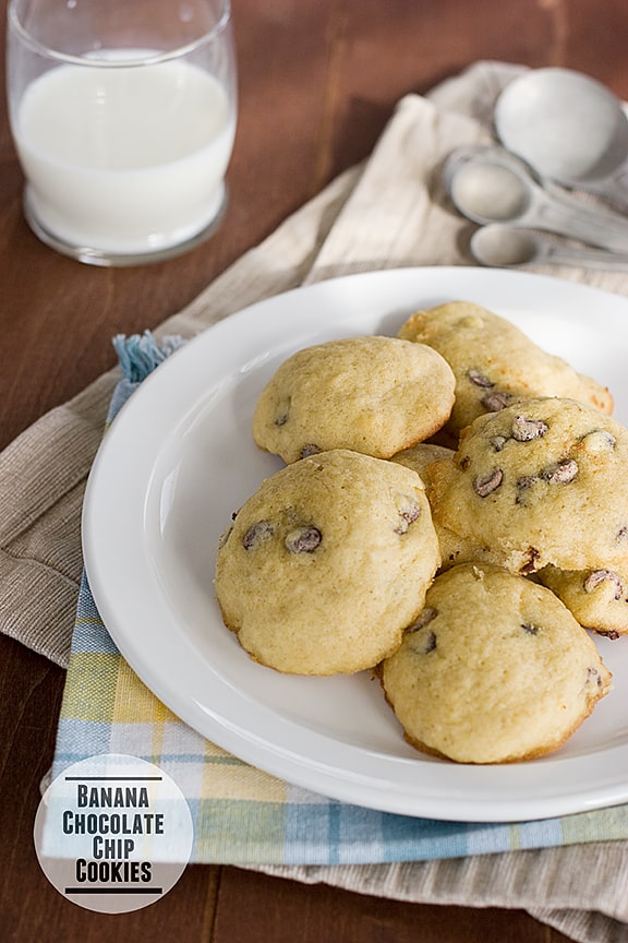 Banana Chocolate Chip Cookies | www.tasteandtellblog.com #recipe #cookie #banana