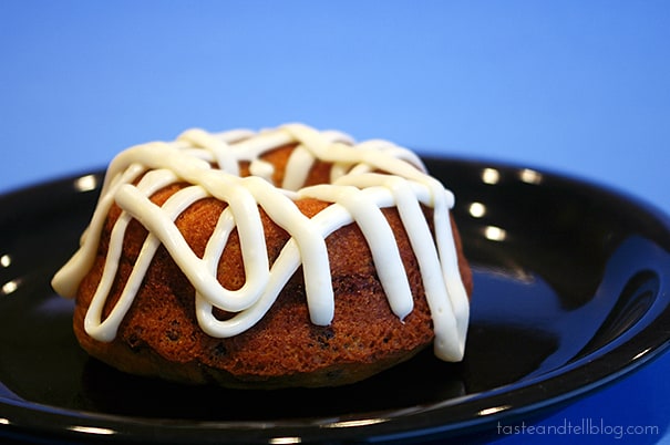 Mini Cinnamon Swirl Chocolate Chip Bundt Cakes | www.tasteandtellblog.com