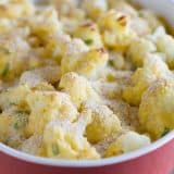 Who can resist cauliflower covered in a cheese sauce? This Cauliflower Gratin has cauliflower covered in a creamy cheese sauce then sprinkled with breadcrumbs and baked for a veggie side dish everyone will love.