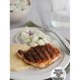 Barbecue-Rubbed Pork Chops & Cheddar Grits | www.tasteandtellblog.com #recipe #pork