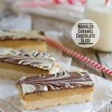 Marbled Caramel Chocolate Slice from www.tasteandtellblog.com