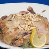 Slow Cooker Roasted Lemon Almond Cornish Hens