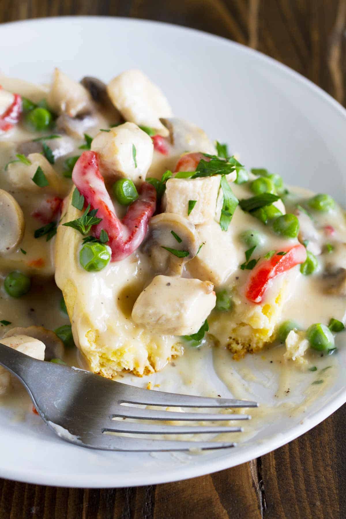 Chicken a la King with homemade chicken gravy Taste and Tell