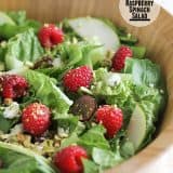 Red Raspberry Spinach Salad on Taste and Tell