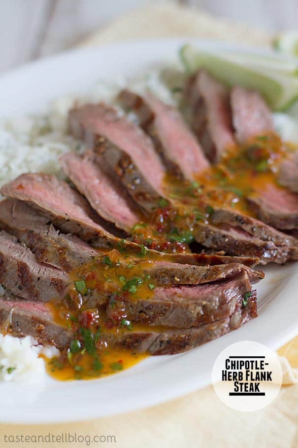 Chipotle Herb Flank Steak on Taste and Tell