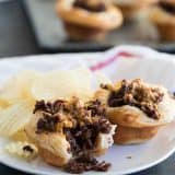 BBQ Beef Biscuit Cups on a plate