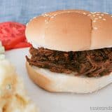 Slow Cooker Ting Town Barbeque Beef Sandwiches