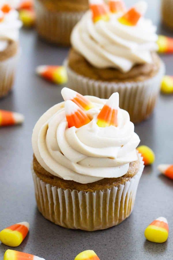 Cupcakes don’t get easier than these Quick and Easy Pumpkin Cupcakes! Only 5 ingredients in the cupcakes, these cupcakes are also frosted in my very favorite frosting!