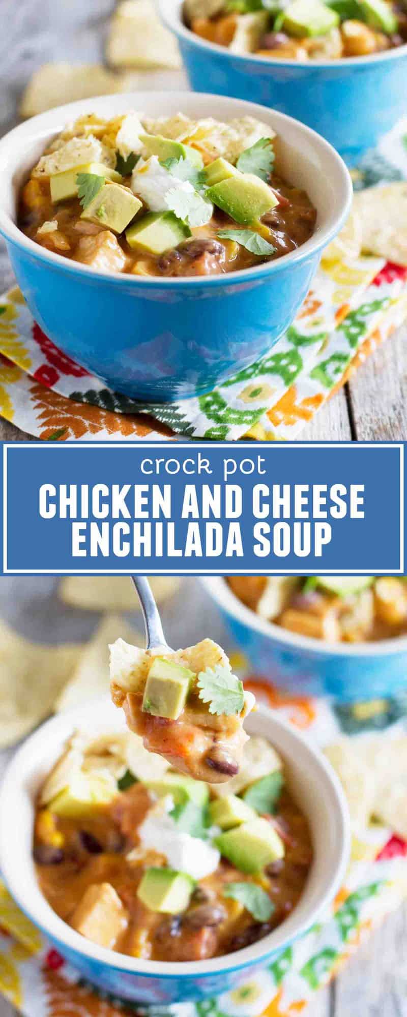 Slow Cooker Chicken and Cheese Enchilada Soup Taste and Tell