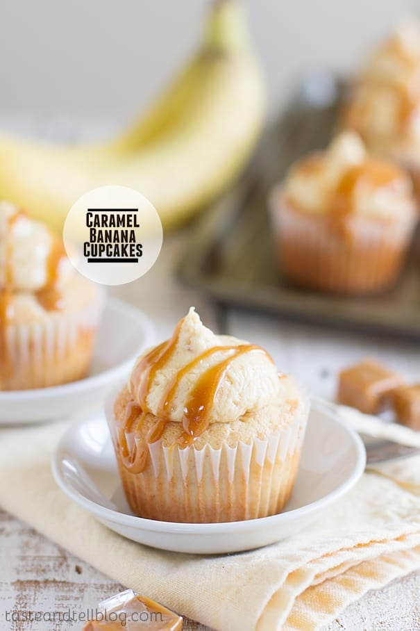 Caramel Banana Cupcakes on Taste and Tell