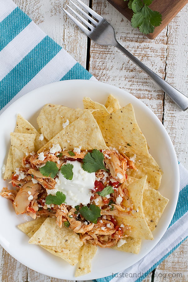 Easy Chicken Chilaquiles - Taste and Tell