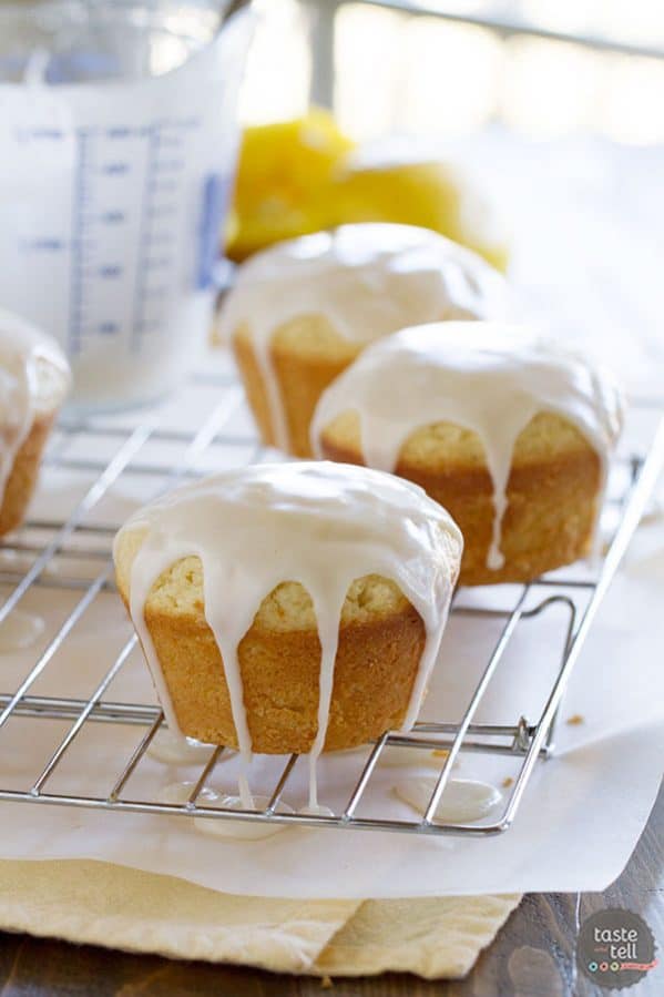 Filled with lots of lemon flavor, these Glazed Lemon Cakes are sweet and tart and a perfect Spring dessert!