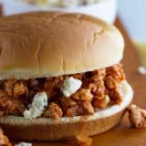 Buffalo Sloppy Joes with Blue Cheese