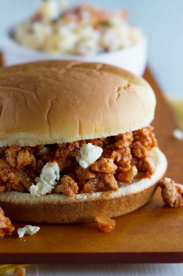 Buffalo Sloppy Joes with Blue Cheese