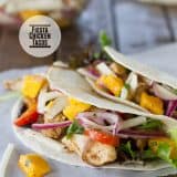 Fiesta Chicken Tacos with Mango and Jicama Salad on Taste and Tell