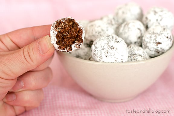 No Bake Oatmeal Cookie Balls | www.tasteandtellblog.com