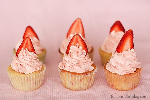 Strawberry Cupcakes | www.tasteandtellblog.com